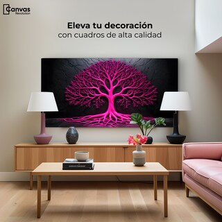 Foto 3 | Cuadro Árbol De La Vida Canvas Arbol Vida Rosa 120x60