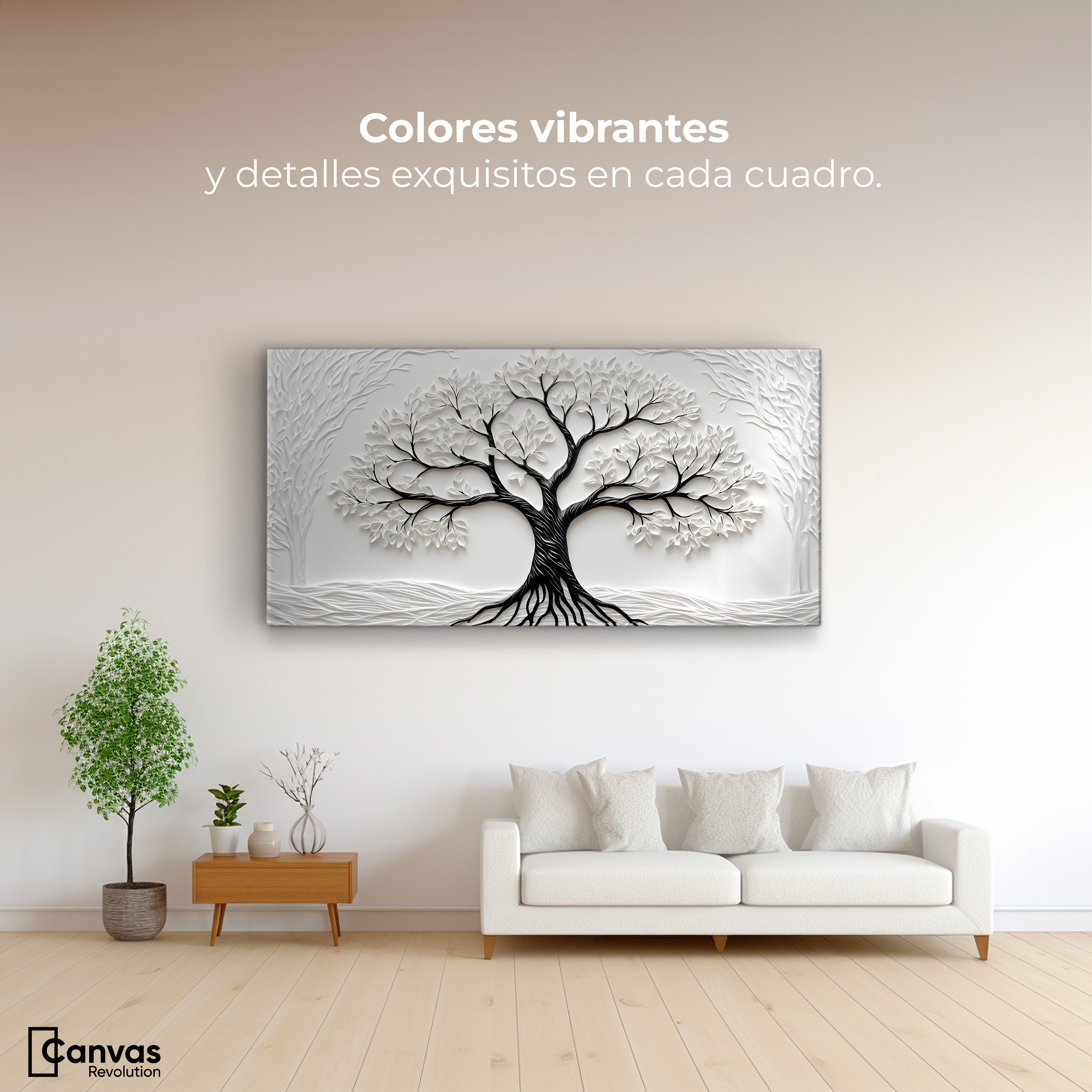 Foto 3 pulgar | Cuadro Árbol De La Vida Canvas Árbol Vida Crear 120x60