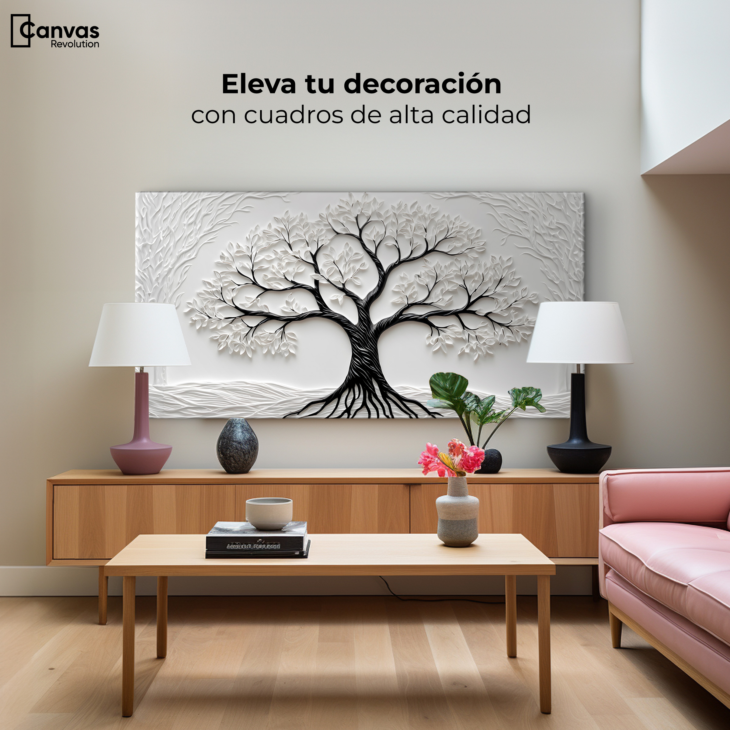 Foto 4 pulgar | Cuadro Árbol De La Vida Canvas Árbol Vida Crear 120x60