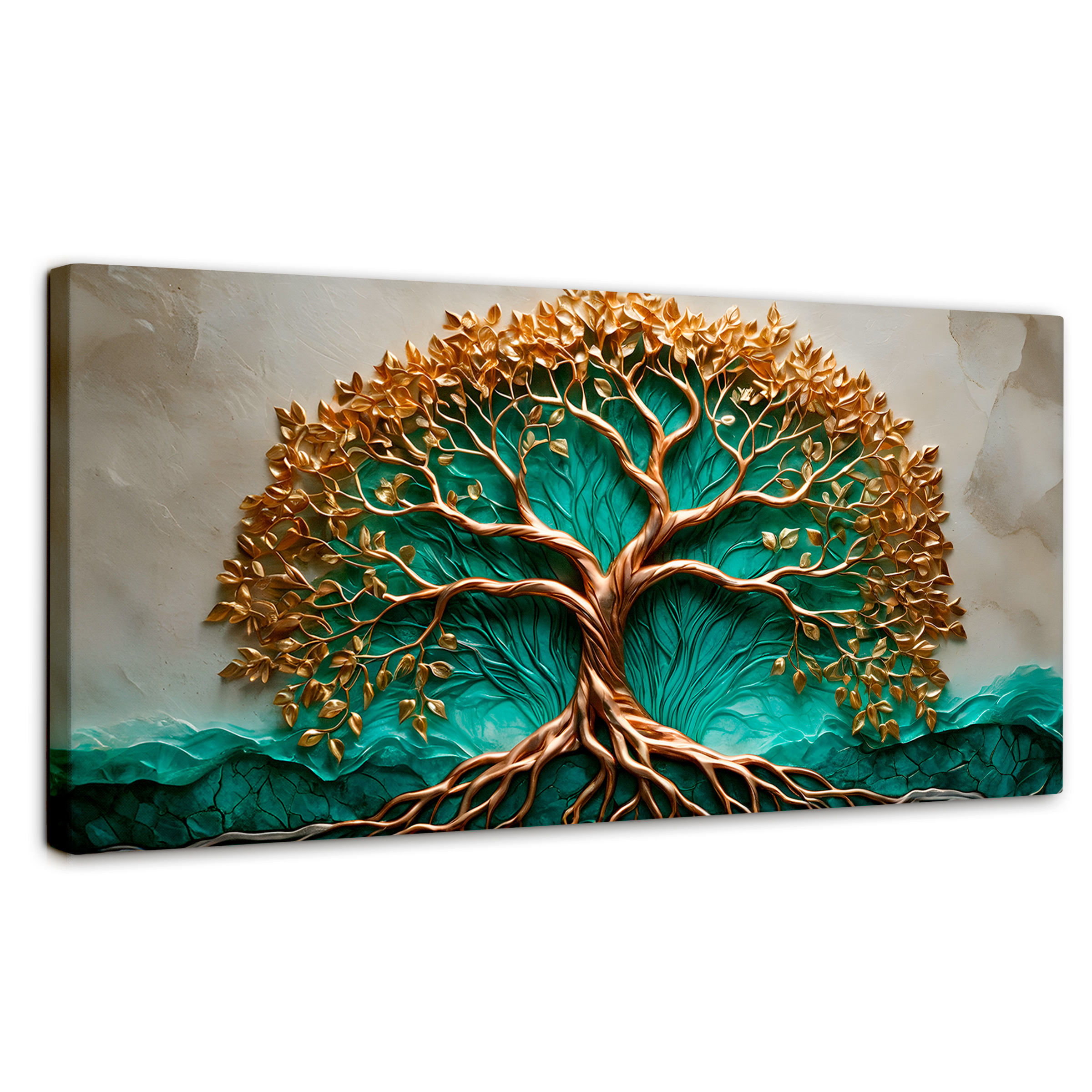 Foto 2 pulgar | Cuadro Árbol De La Vida Canvas Árbol Vida Jade 120x60