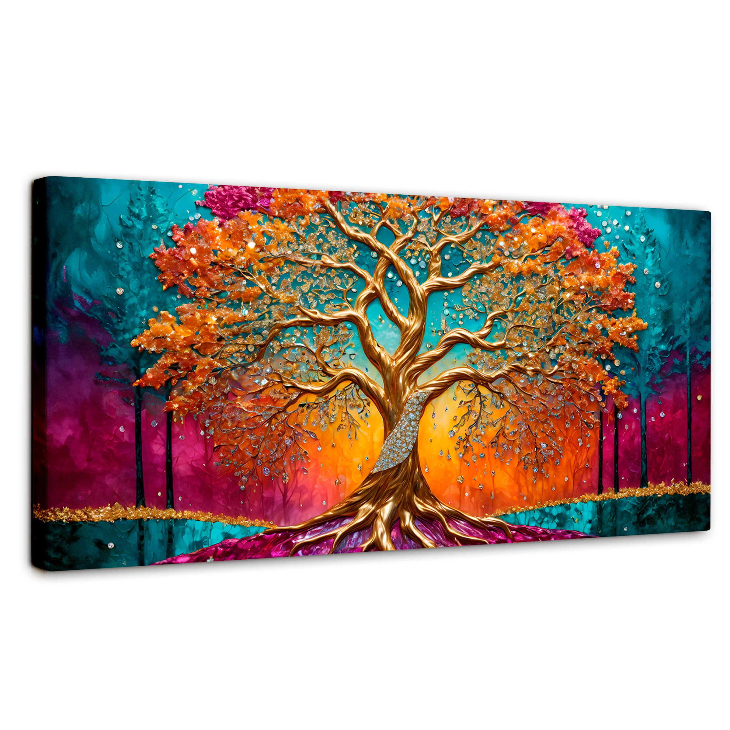 Foto 2 pulgar | Cuadro Árbol De La Vida Canvas Árbol Vida Alba 120x60