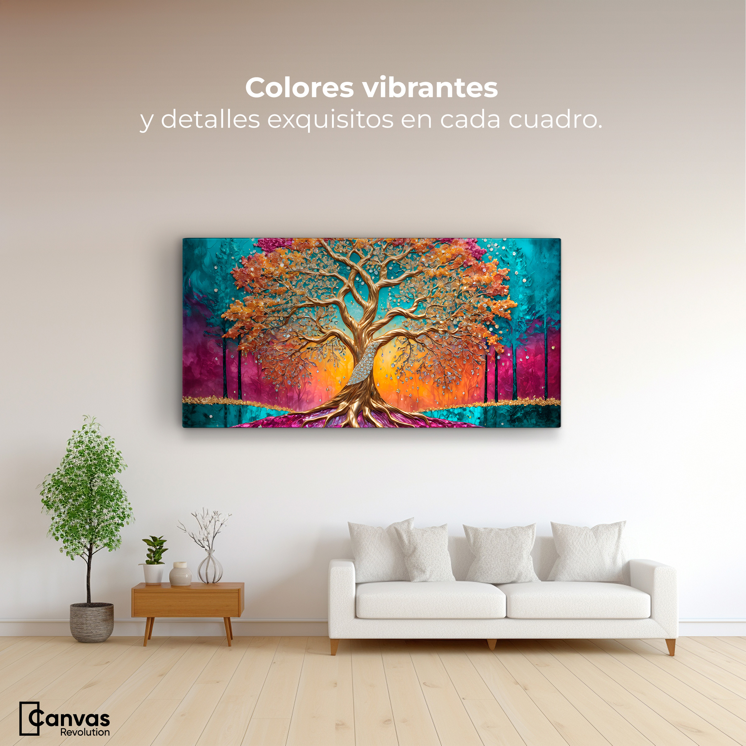 Foto 3 pulgar | Cuadro Árbol De La Vida Canvas Árbol Vida Alba 120x60