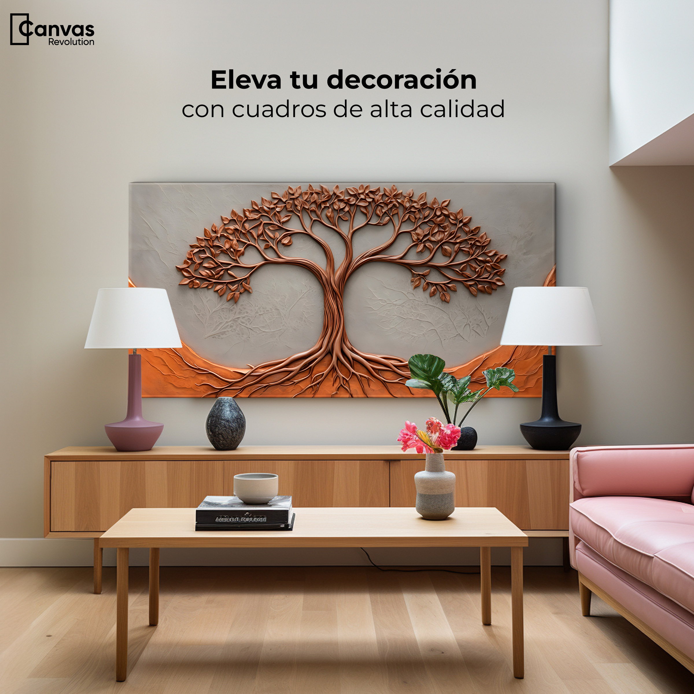 Foto 3 | Cuadro Árbol De La Vida Canvas Árbol Vida Almas 120x60