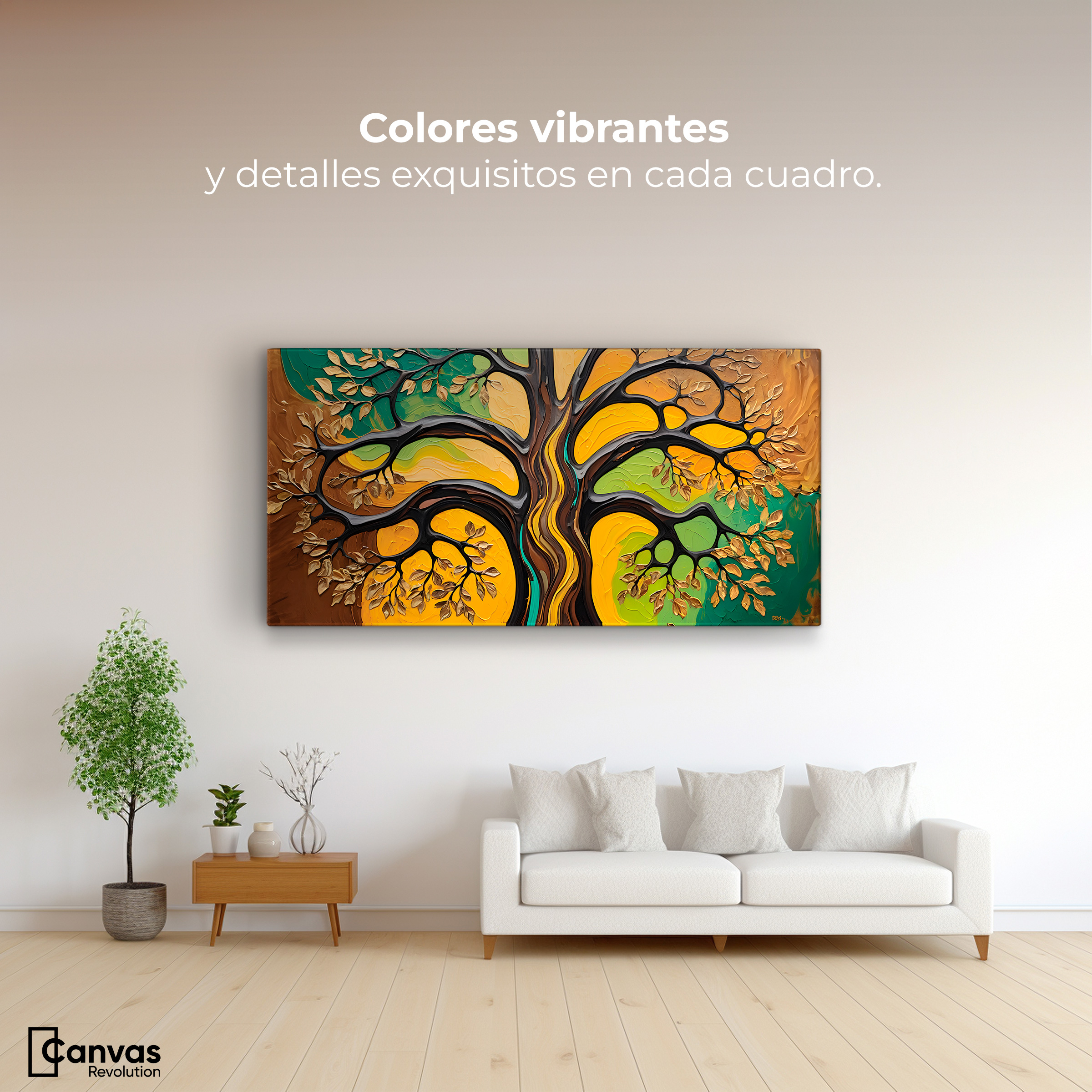 Foto 3 pulgar | Cuadro Árbol De La Vida Canvas Árbol Vida Aliento 120x60