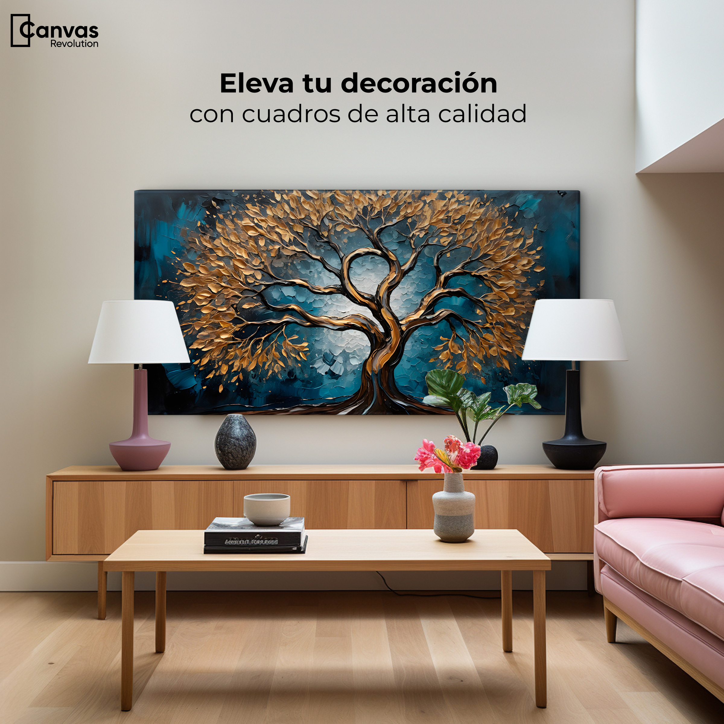 Foto 4 pulgar | Cuadro Árbol De La Vida Canvas Árbol Vida Origen 120x60