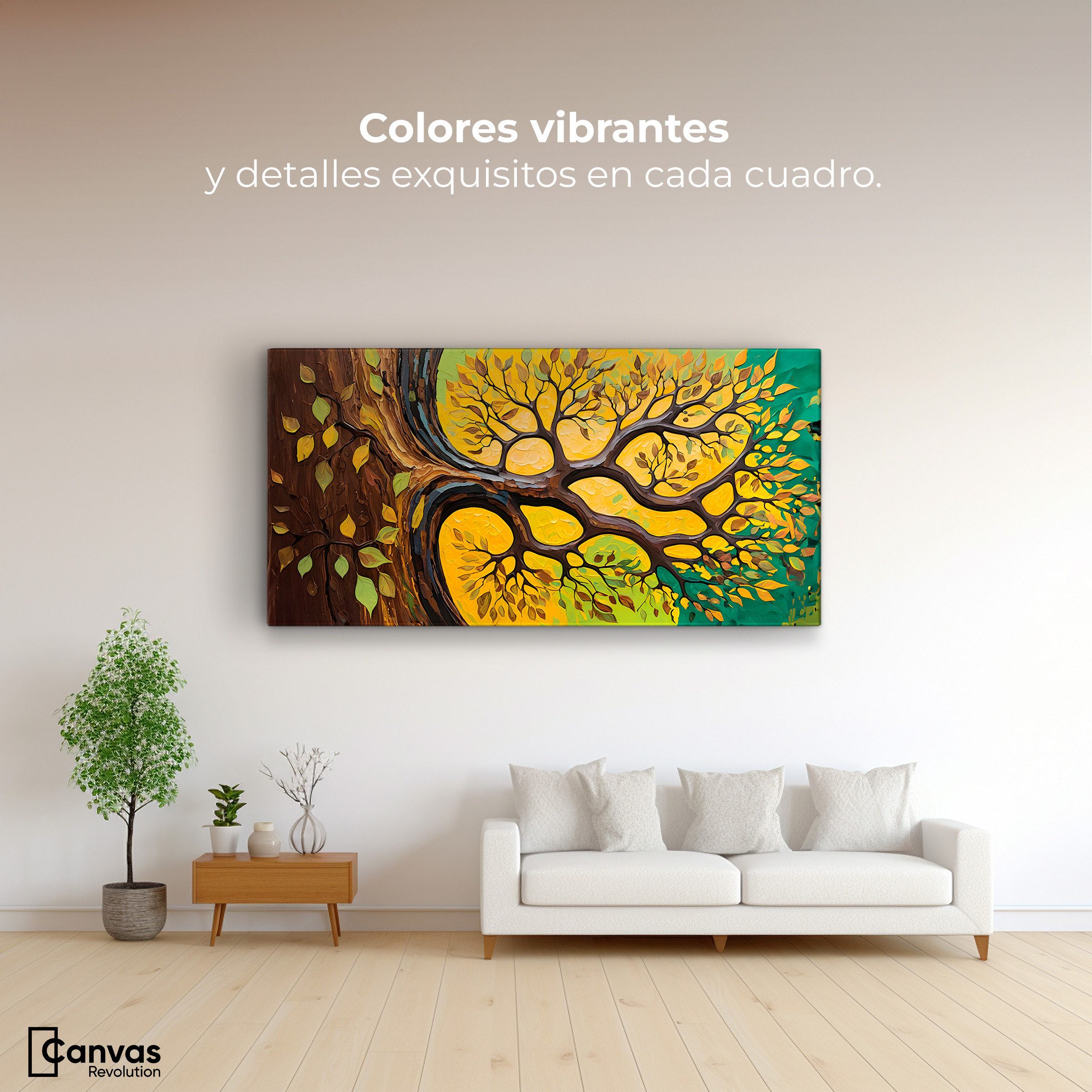 Foto 3 pulgar | Cuadro Árbol De La Vida Canvas Árbol Vida Pulsante 120x60