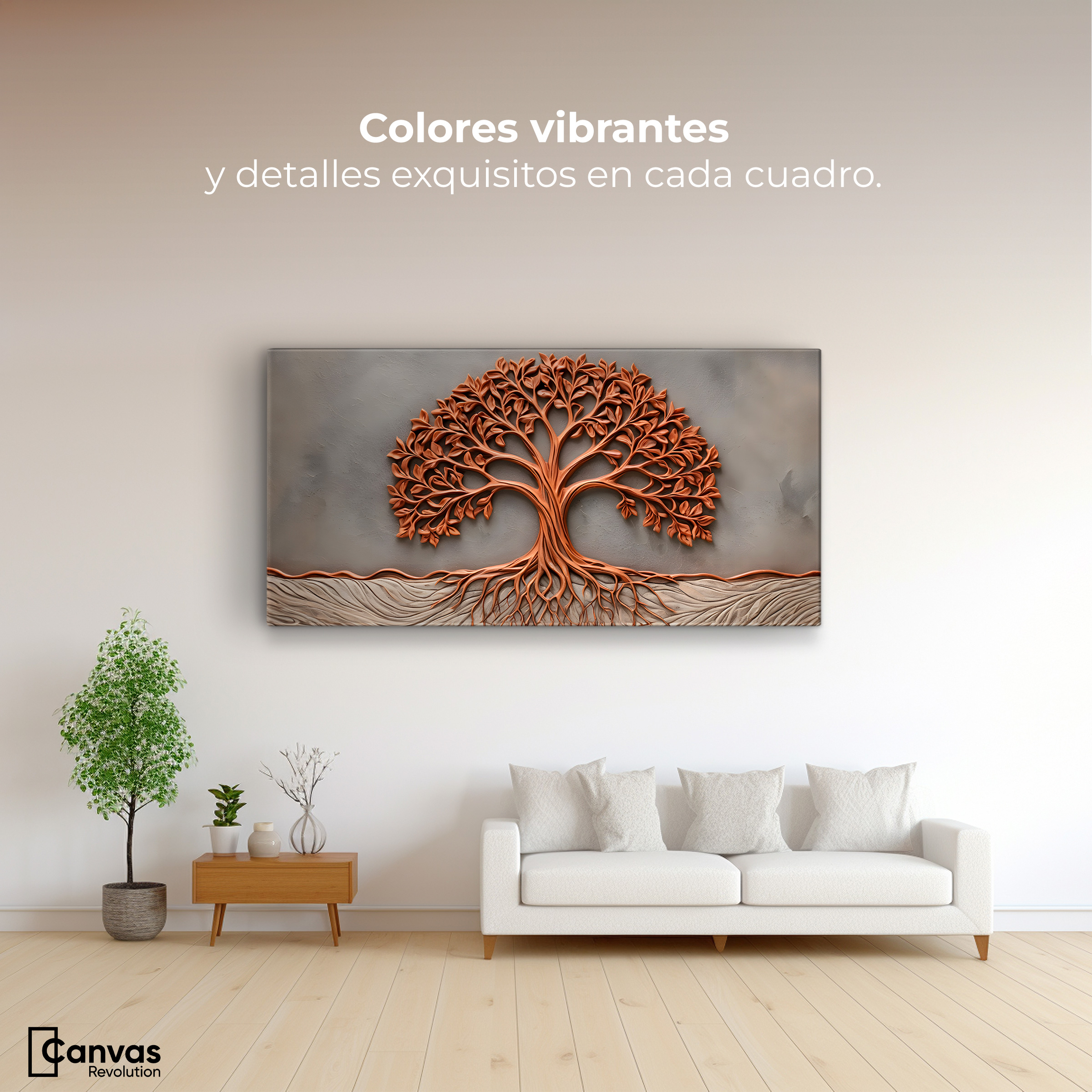 Foto 3 pulgar | Cuadro Árbol De La Vida Canvas Árbol Vida Sabia 120x60