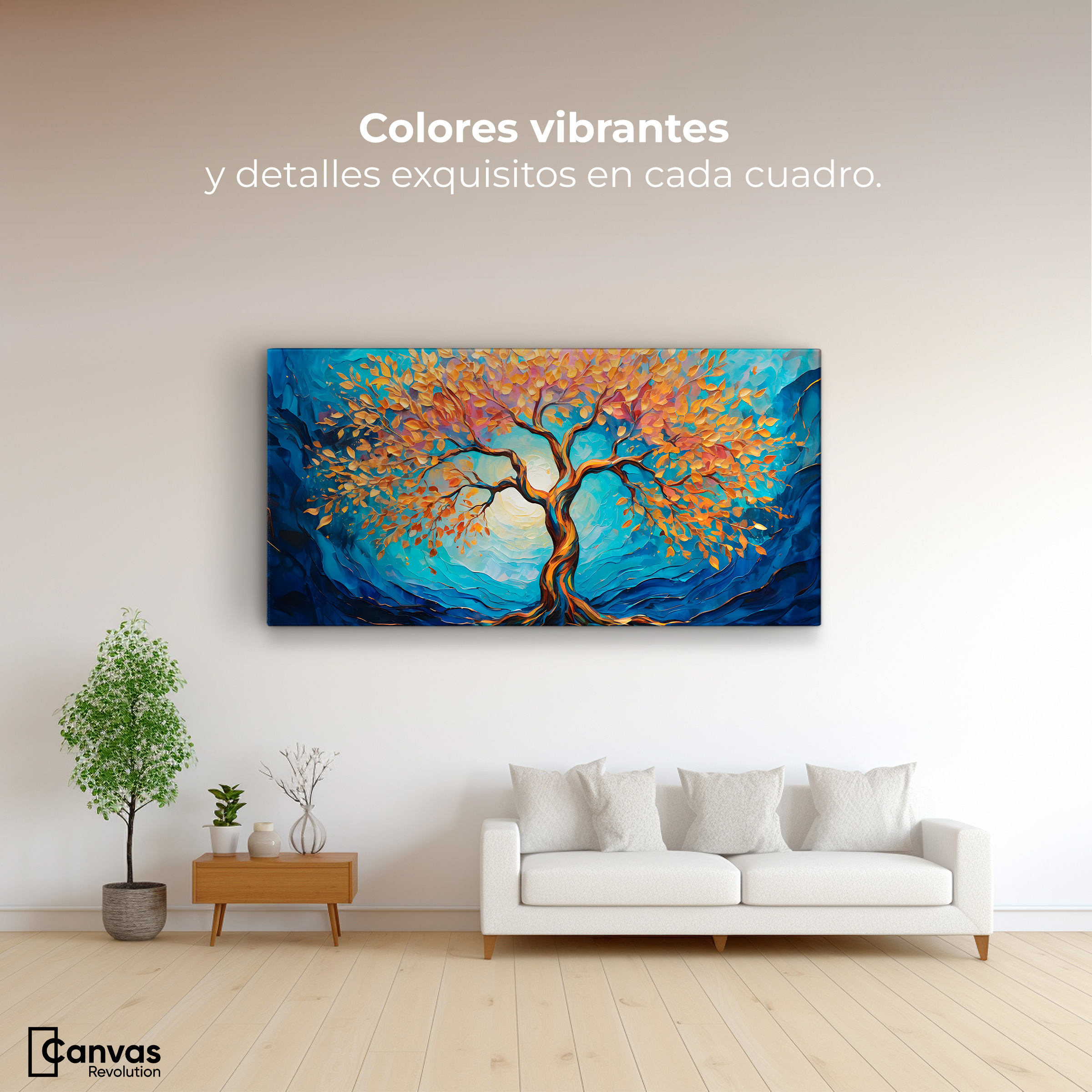 Foto 3 pulgar | Cuadro Árbol De La Vida Canvas Árbol Vida Sagrado 120x60