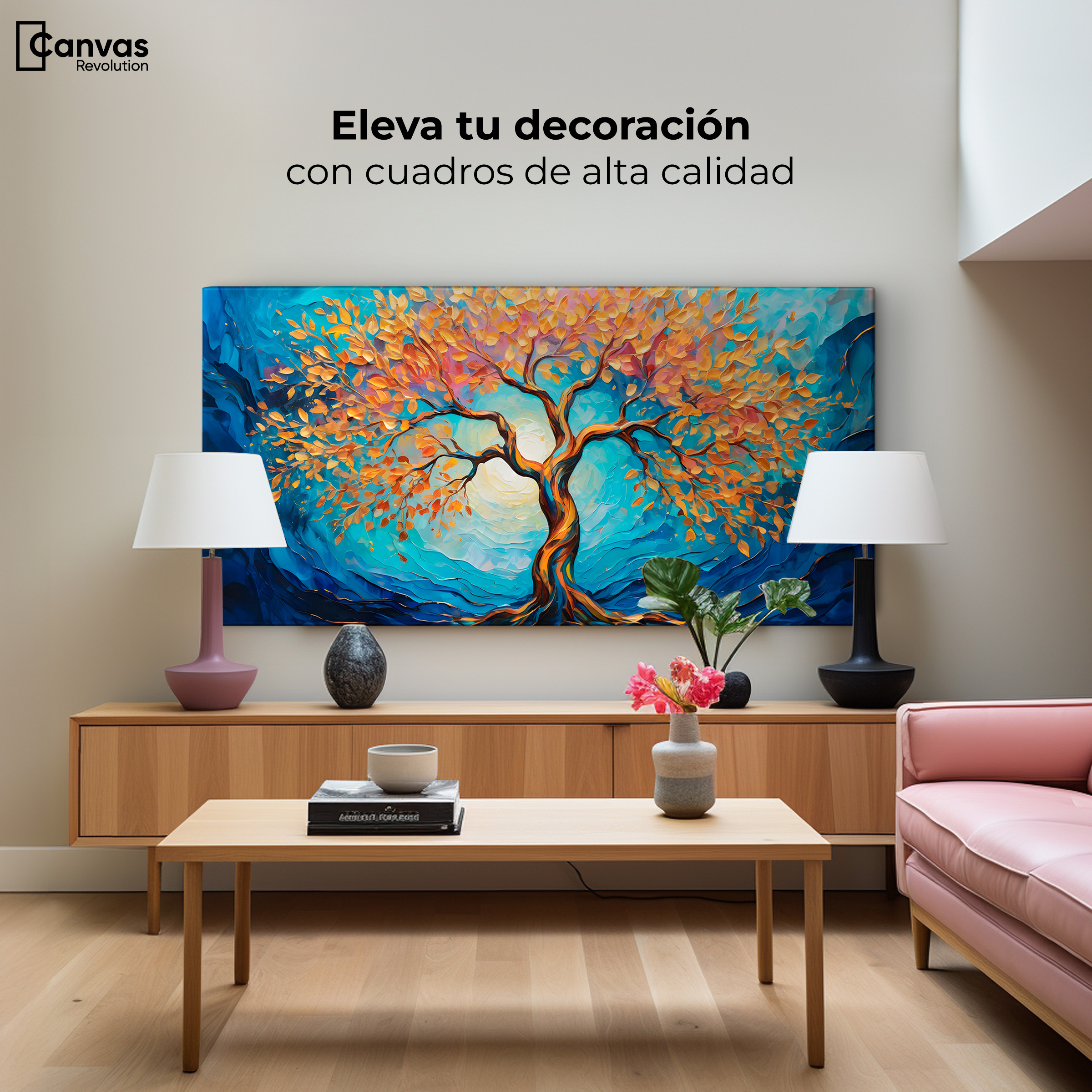 Foto 4 pulgar | Cuadro Árbol De La Vida Canvas Árbol Vida Sagrado 120x60