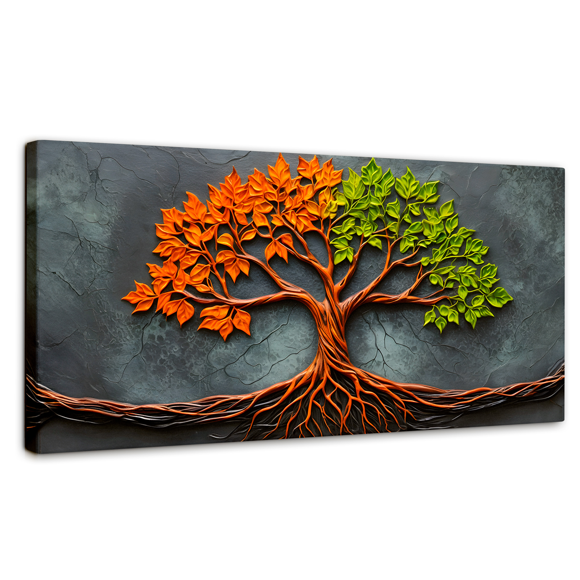 Foto 2 pulgar | Cuadro Árbol De La Vida Canvas Árbol Vida Florecer 120x60