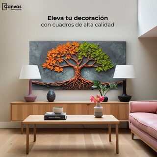 Foto 3 | Cuadro Árbol De La Vida Canvas Árbol Vida Florecer 120x60