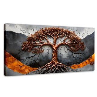 Foto 1 | Cuadro Árbol De La Vida Canvas Árbol Vida Onix 120x60
