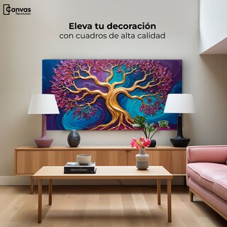 Foto 3 | Cuadro Árbol De La Vida Canvas Árbol Vida Infinito 120x60