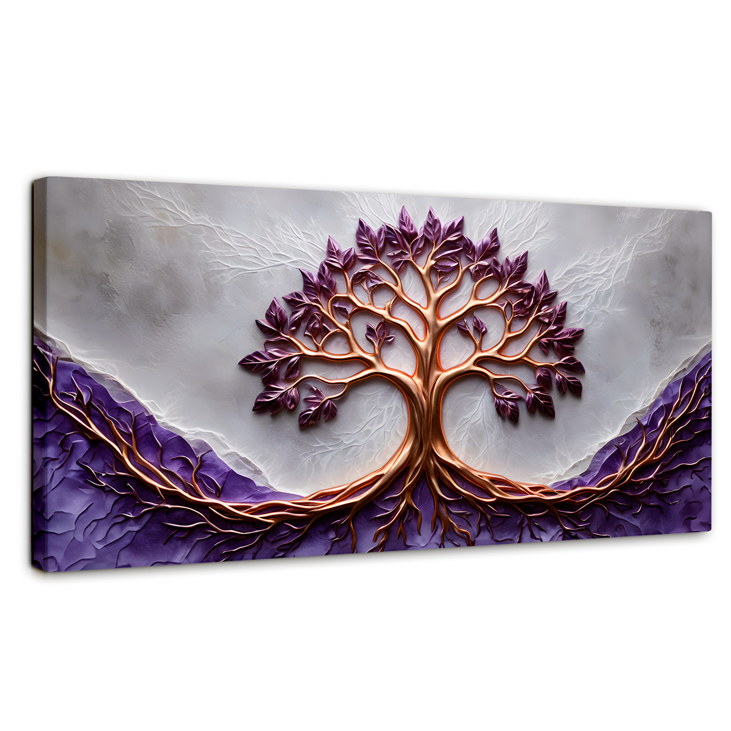 Foto 2 pulgar | Cuadro Árbol De La Vida Canvas Árbol Vida Lavanda 120x60