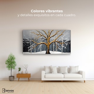 Foto 2 | Cuadro Árbol De La Vida Canvas Árbol Vida Invierno 120x60