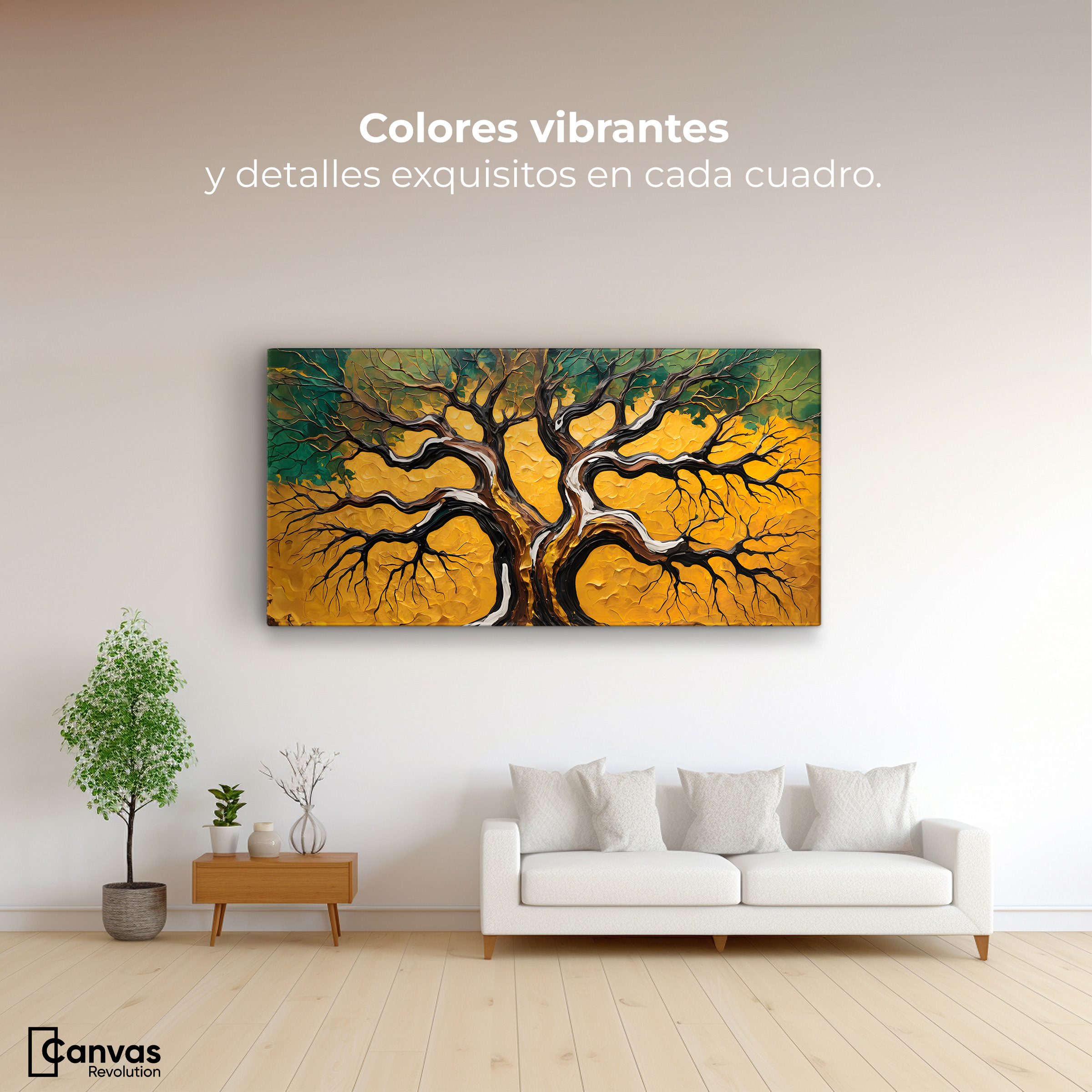 Foto 3 pulgar | Cuadro Árbol De La Vida Canvas Árbol Vida Plenitud 120x60