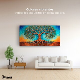 Foto 2 | Cuadro Árbol De La Vida Canvas Árbol Vida Conexión 120x60