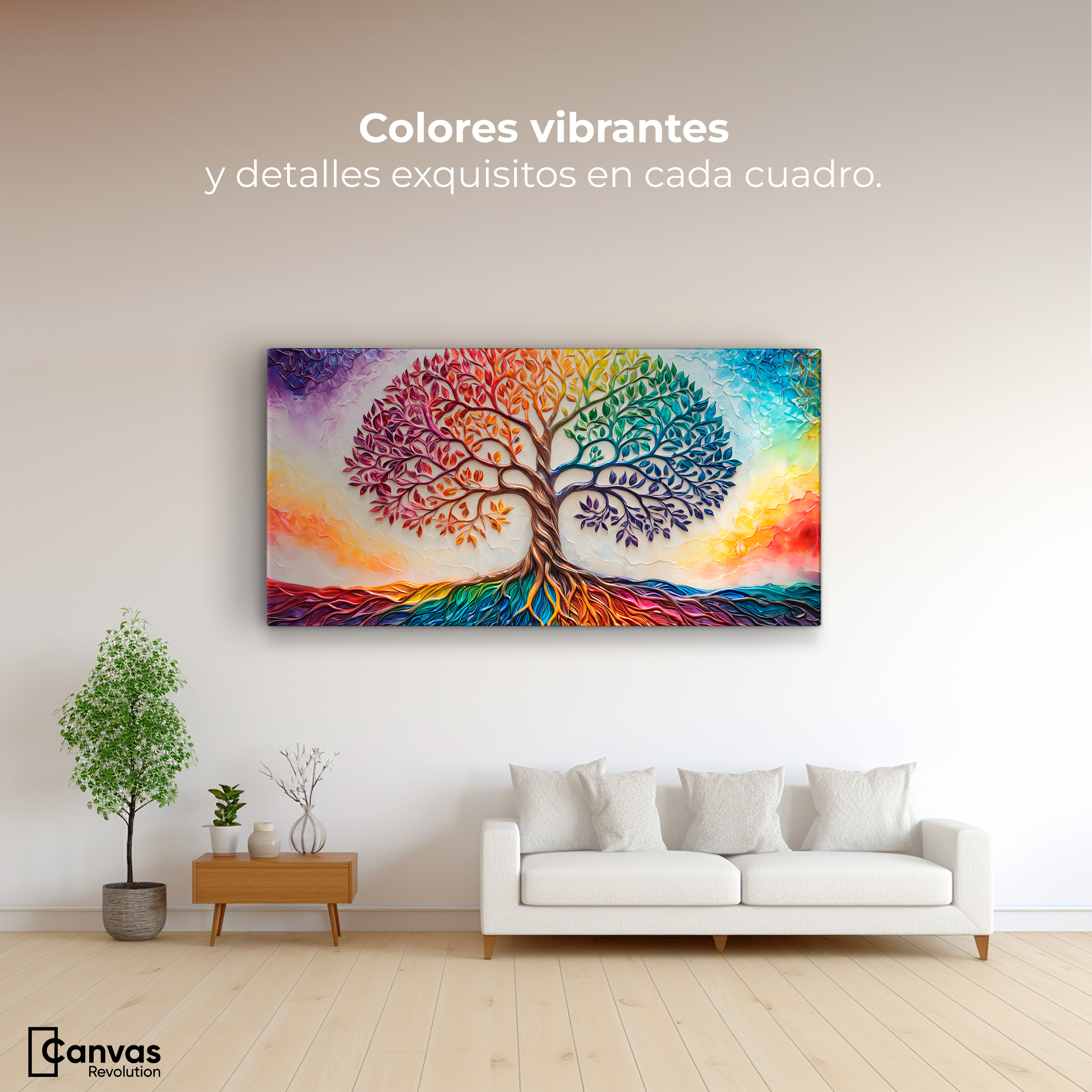Foto 2 | Cuadro Árbol De La Vida Canvas Árbol Vida Milenio 120x60