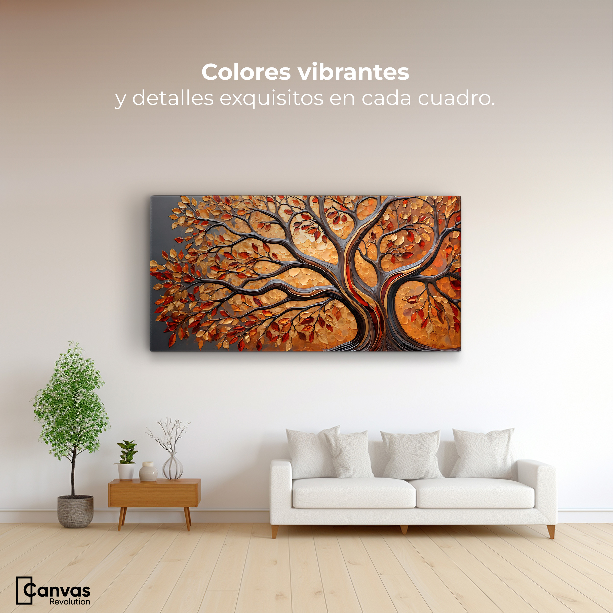 Foto 3 pulgar | Cuadro Árbol De La Vida Canvas Árbol Vida Elixir 120x60