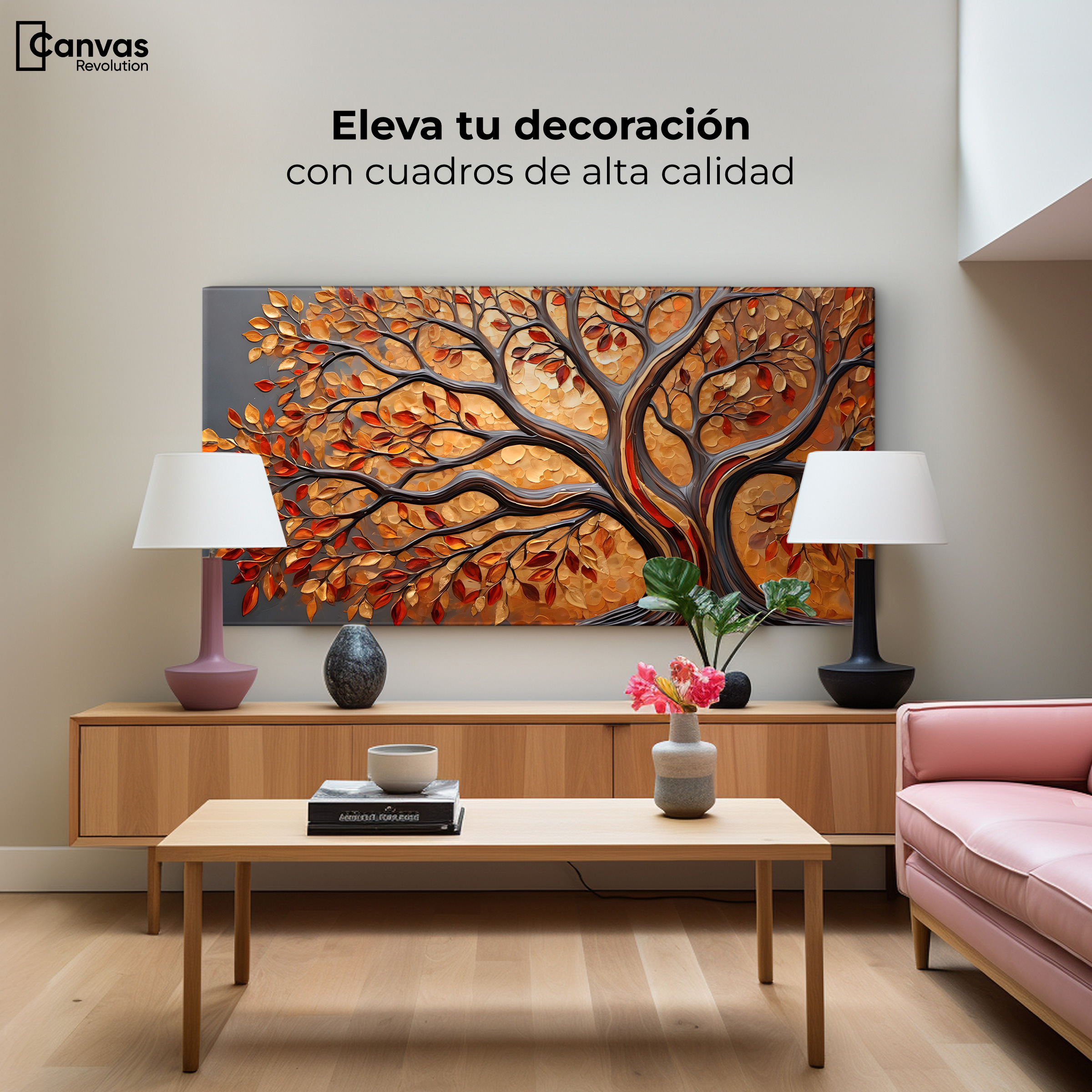 Foto 4 pulgar | Cuadro Árbol De La Vida Canvas Árbol Vida Elixir 120x60