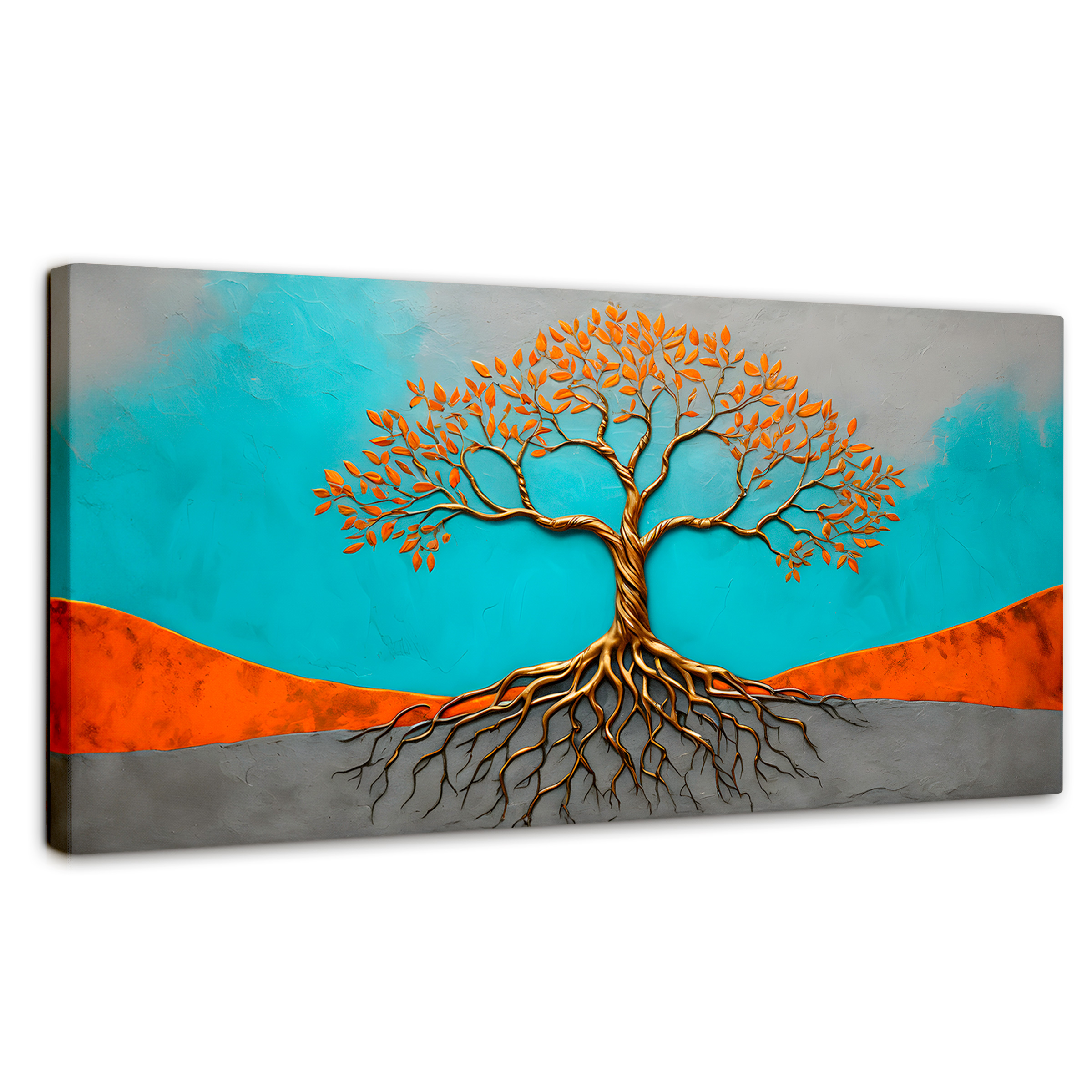 Foto 2 pulgar | Cuadro Árbol De La Vida Canvas Árbol Vida Cianita 120x60