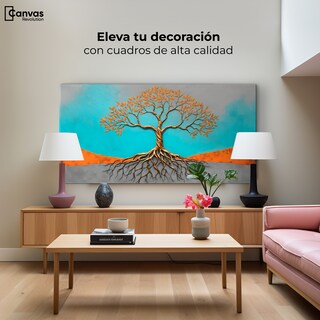 Foto 3 | Cuadro Árbol De La Vida Canvas Árbol Vida Cianita 120x60