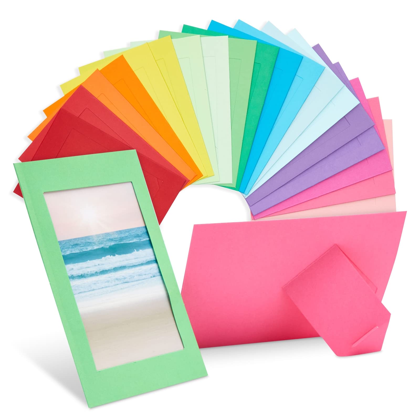 Foto 1 | Marcos De Papel Para Fotos Juvale, Paquete De 50 Unidades, 10 Colores Del Arcoíris, 4 X 6 Pulgadas - Venta Internacion