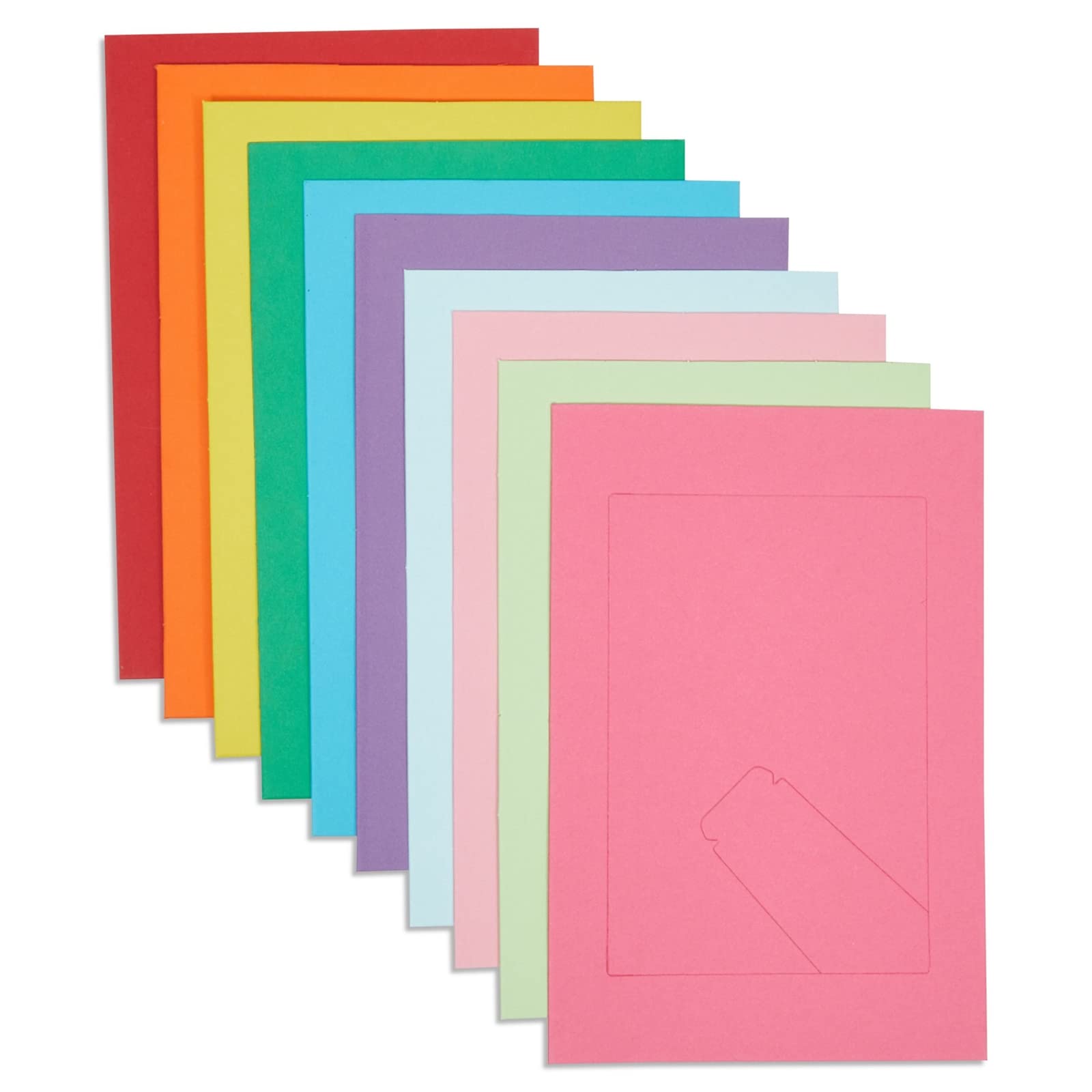 Foto 6 pulgar | Marcos De Papel Para Fotos Juvale, Paquete De 50 Unidades, 10 Colores Del Arcoíris, 4 X 6 Pulgadas - Venta Internacion