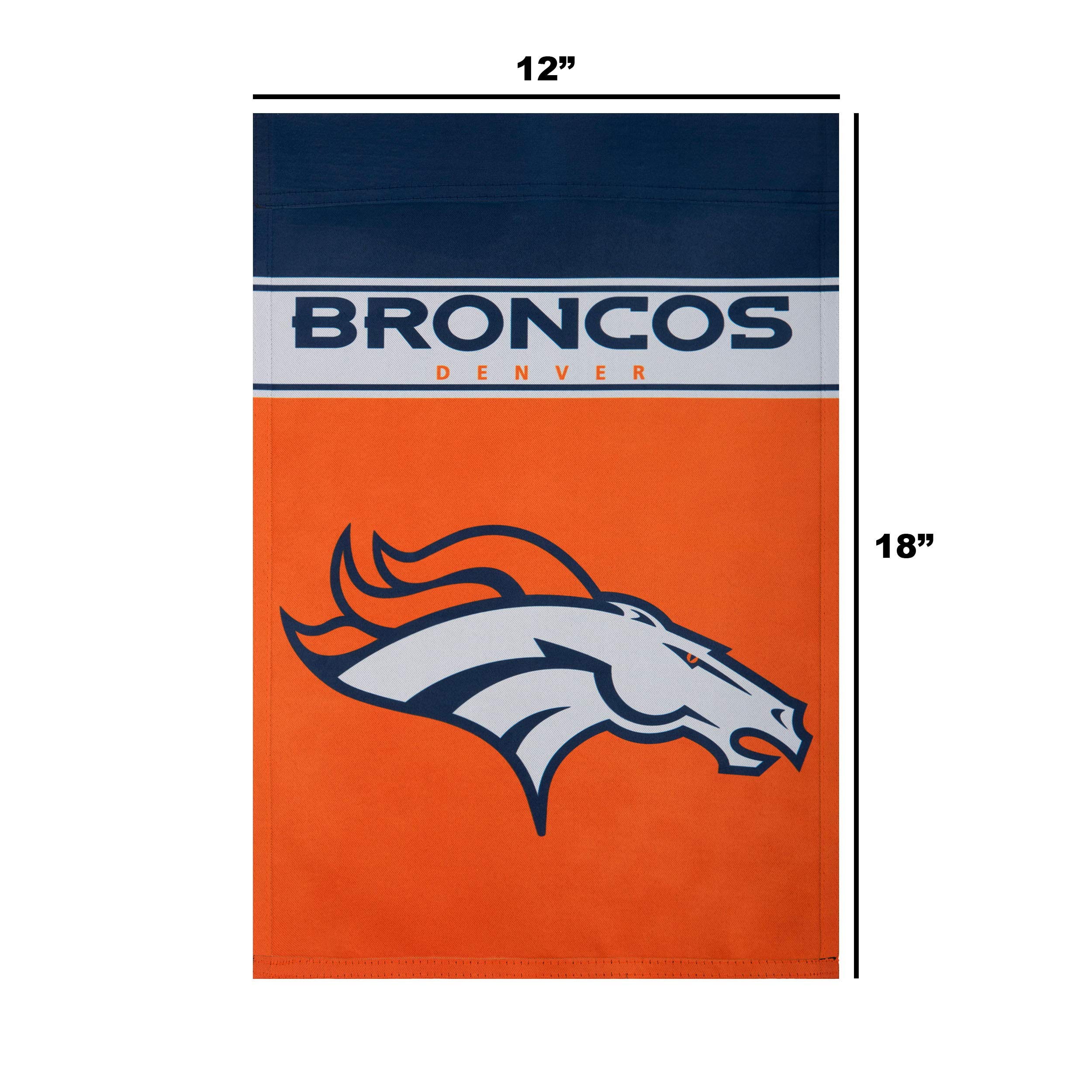 Foto 4 | Bandera De Jardín Foco Denver Broncos Con Licencia Oficial De La Nfl - Venta Internacional.