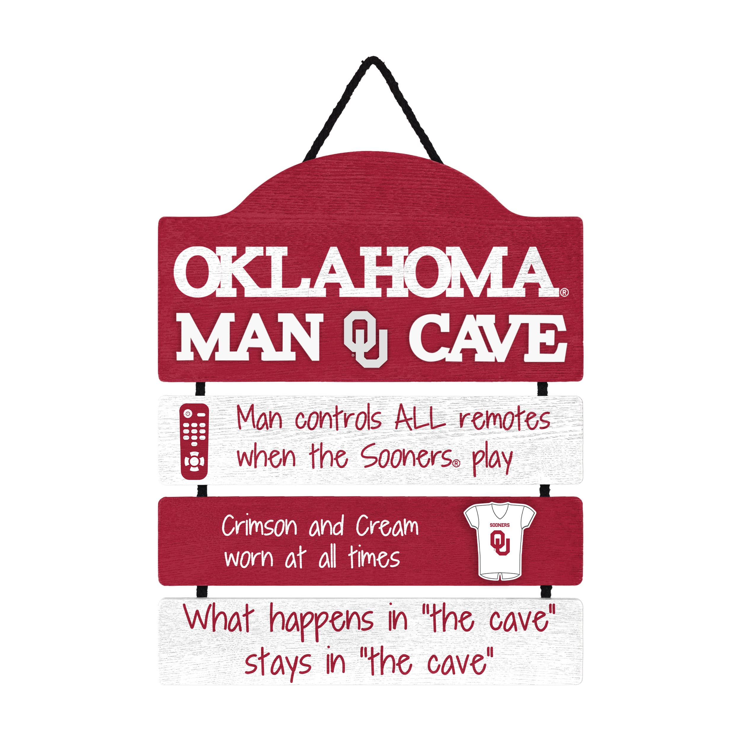 Foto 2 pulgar | Letrero De Pared Foco Oklahoma Sooners Con El Logotipo Del Equipo Mancave De La Ncaa, 35 X 30 Cm - Venta Internacional.