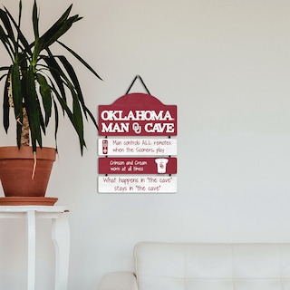 Foto 4 | Letrero De Pared Foco Oklahoma Sooners Con El Logotipo Del Equipo Mancave De La Ncaa, 35 X 30 Cm - Venta Internacional.
