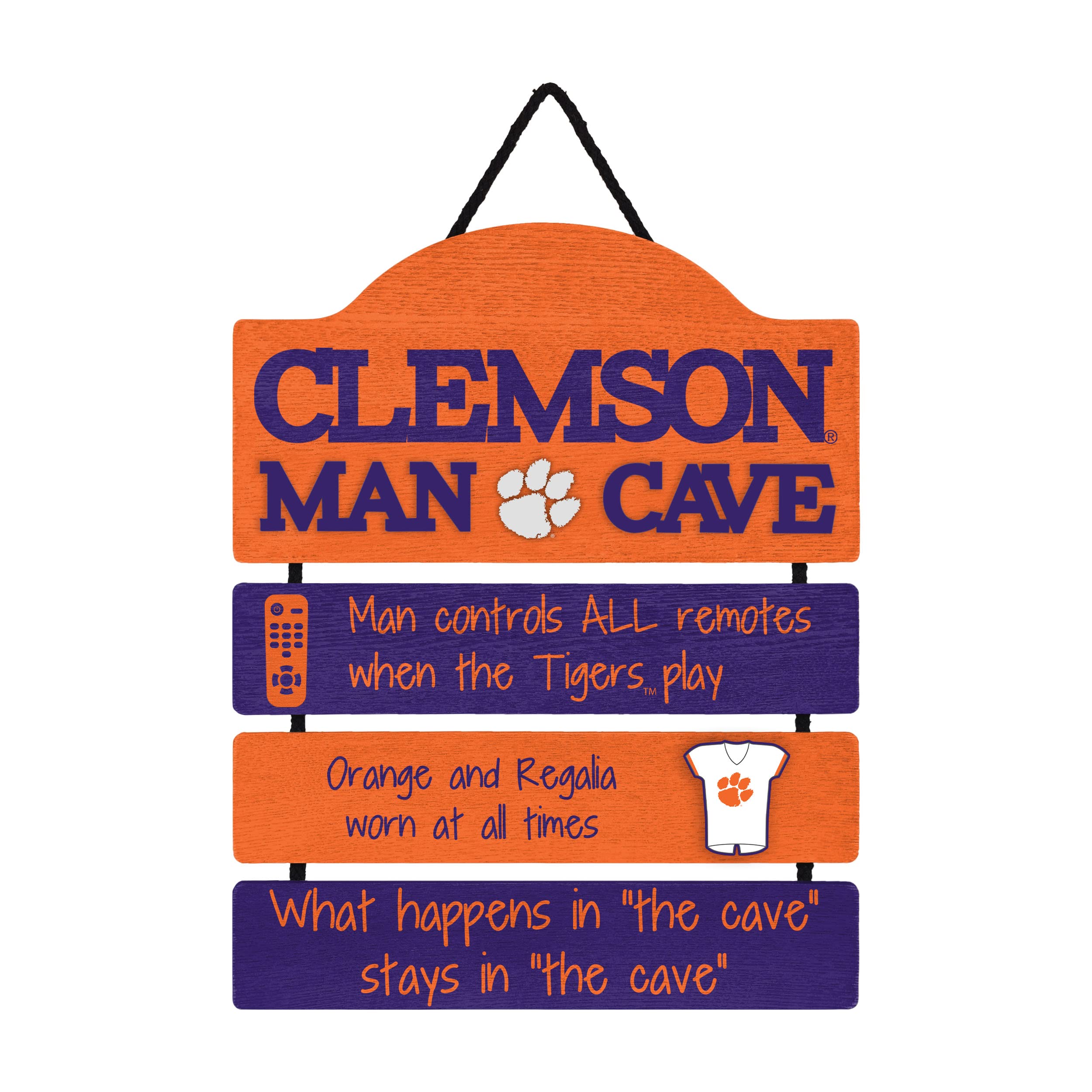 Foto 1 | Letrero De Pared Foco Clemson Tigers, Logotipo Del Equipo Mancave De La Ncaa, 35 X 30 Cm - Venta Internacional.