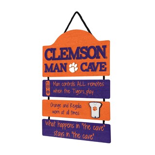 Foto 2 | Letrero De Pared Foco Clemson Tigers, Logotipo Del Equipo Mancave De La Ncaa, 35 X 30 Cm - Venta Internacional.