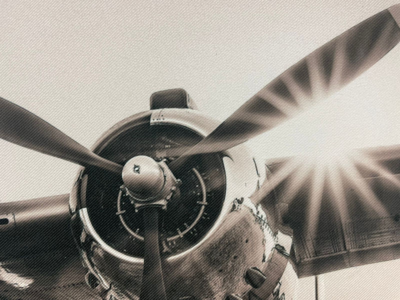 Foto 3 pulgar | Pendón Decorativo Avión Blanco Y Negro 60x90 Cm