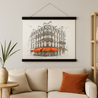 Foto 1 | Pendón Decorativo Calle De París 60x90 Cm