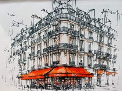 Foto 2 | Pendón Decorativo Calle De París 60x90 Cm