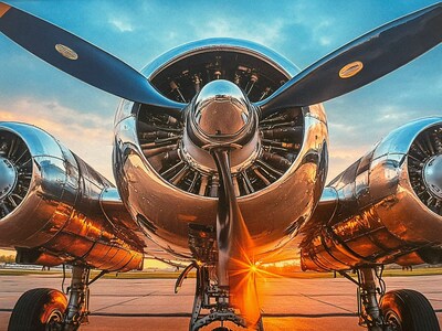Foto 2 | Pendón Decorativo Vintage Avión 60x90 Cm