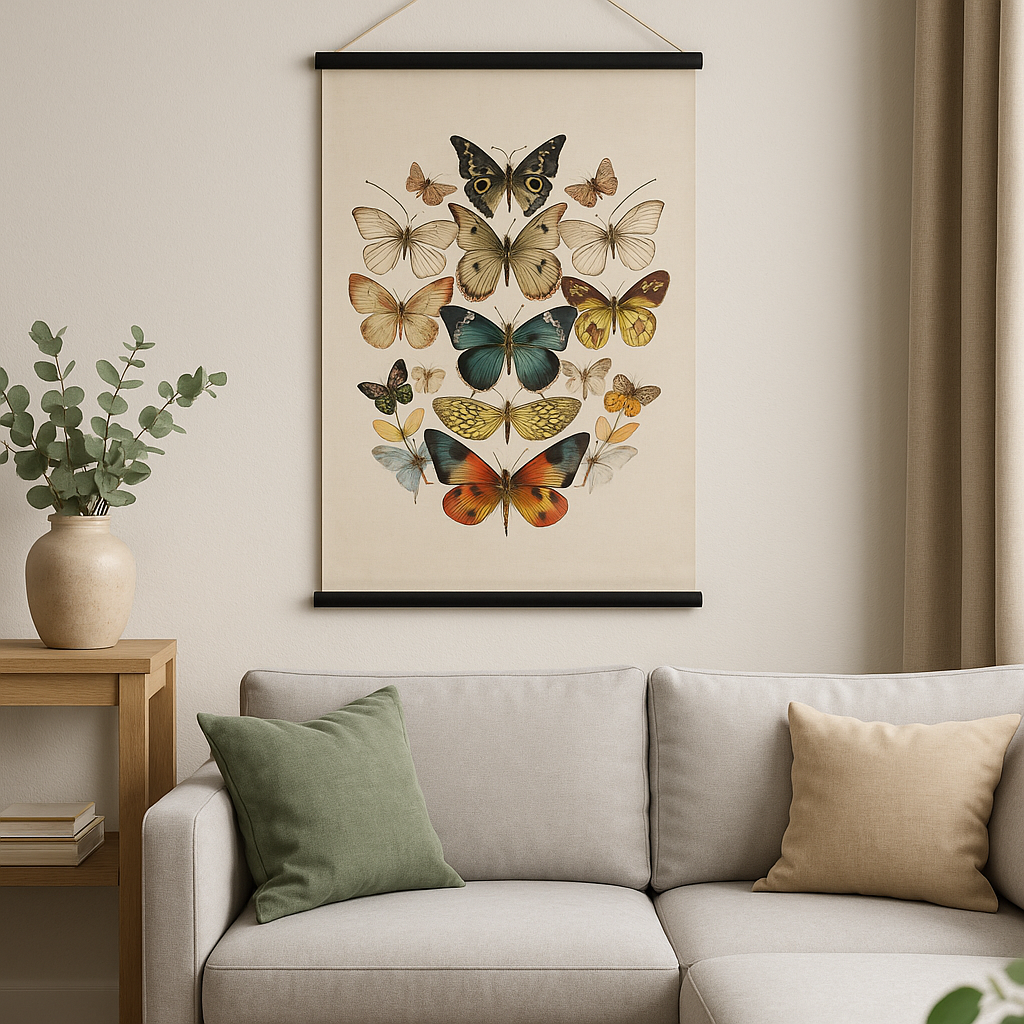 Pendon Mariposas Vintage 60x90 Cm