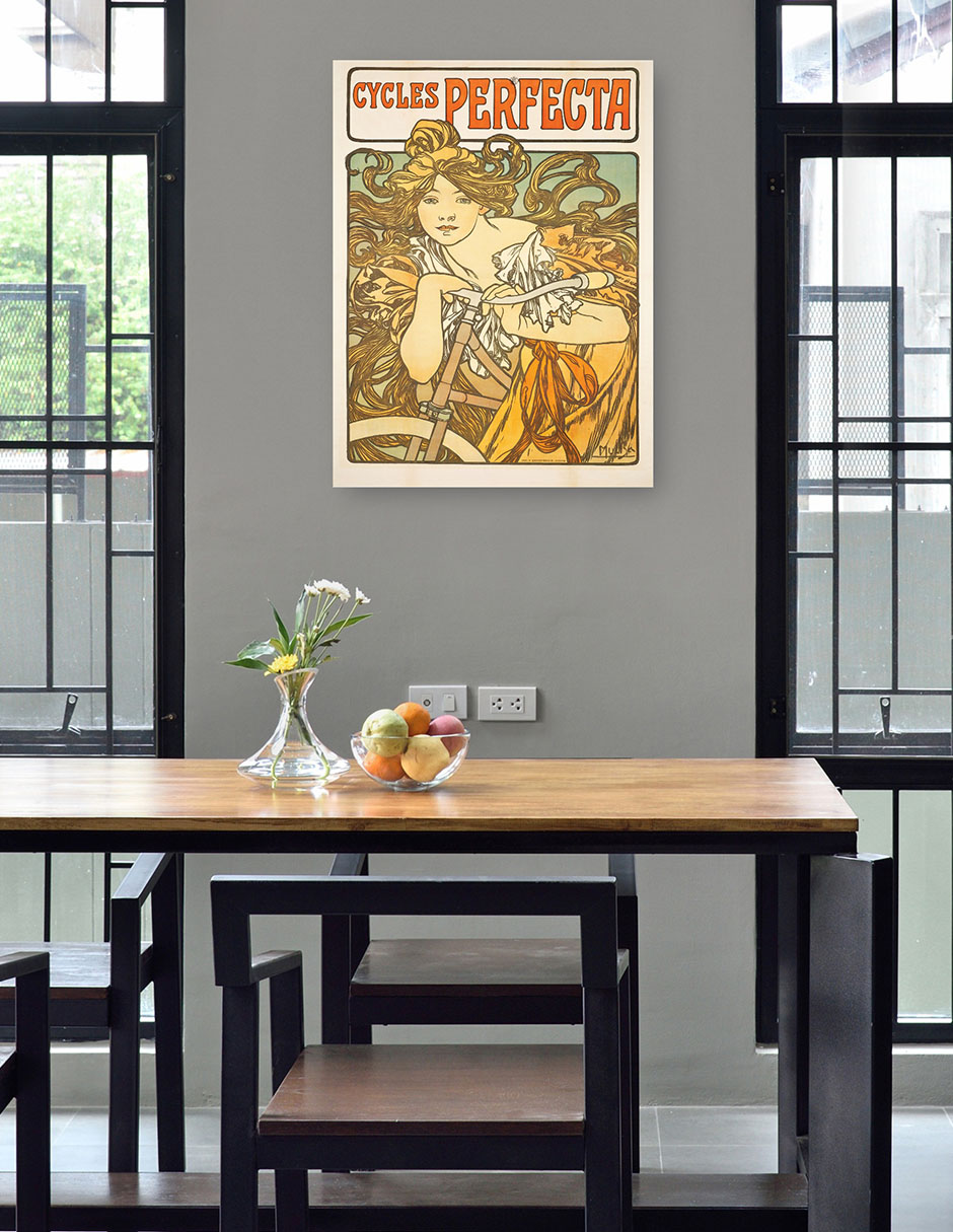 Foto 4 | Cuadro Decorativo - Ciclos Perfecta (1897)- Alphonse Mucha - Frases - 46x61 - Impresión En Lienzo - Fine Art Tj