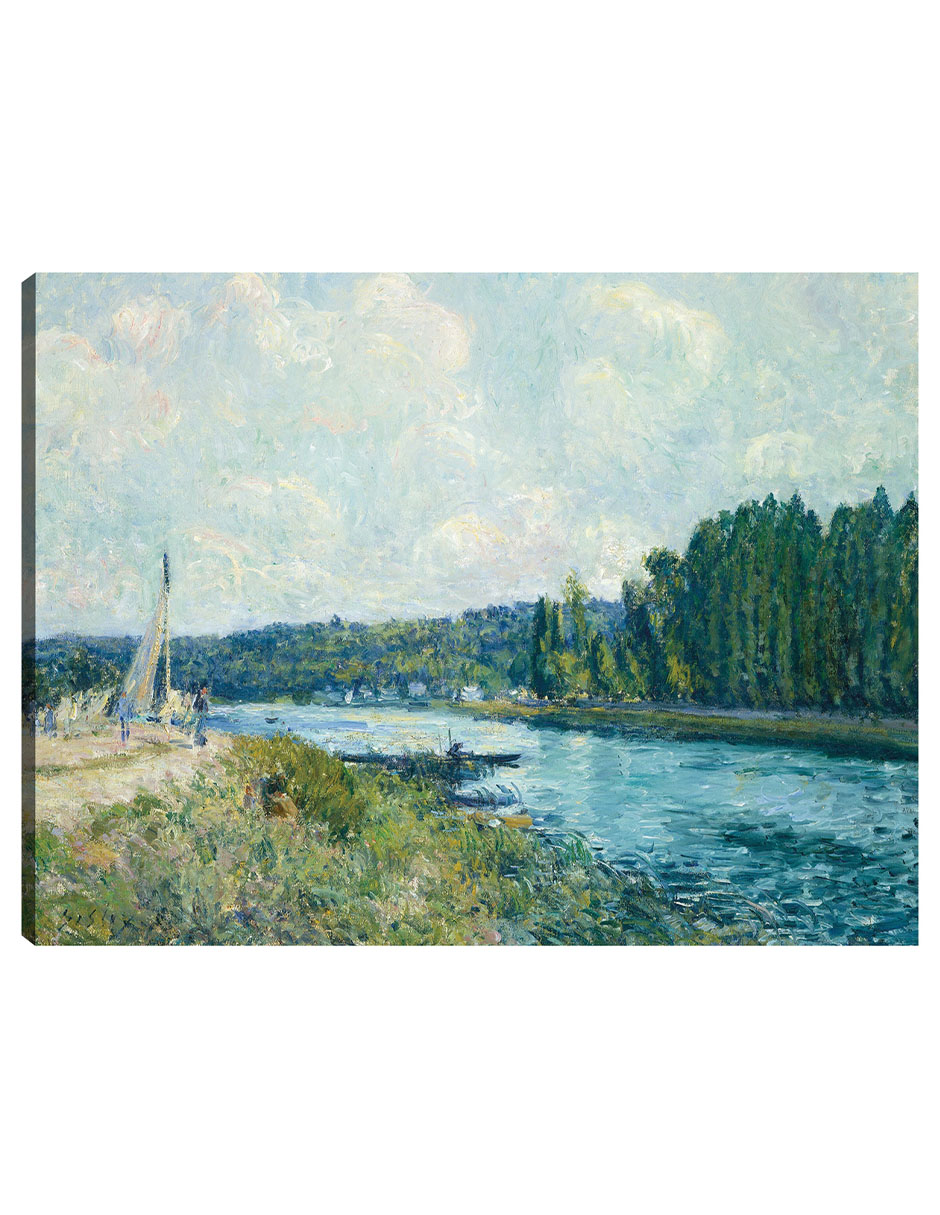 Foto 2 pulgar | Cuadro Decorativo - Los Bancos Del Oise- Alfred Sisley - Religión - 46x61 - Impresión En Lienzo - Fine Art Tj