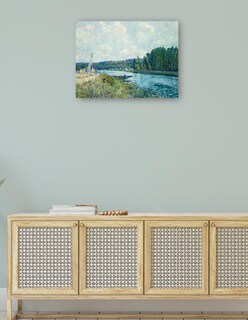 Foto 4 | Cuadro Decorativo - Los Bancos Del Oise- Alfred Sisley - Religión - 46x61 - Impresión En Lienzo - Fine Art Tj