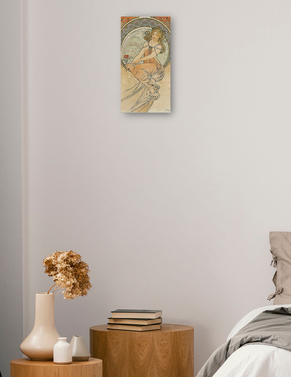 Foto 2 | Cuadro Decorativo - Las Artes 3 (1898)- Alphonse Mucha - Fotografía - 46x89 - Impresión En Lienzo - Fine Art Tj