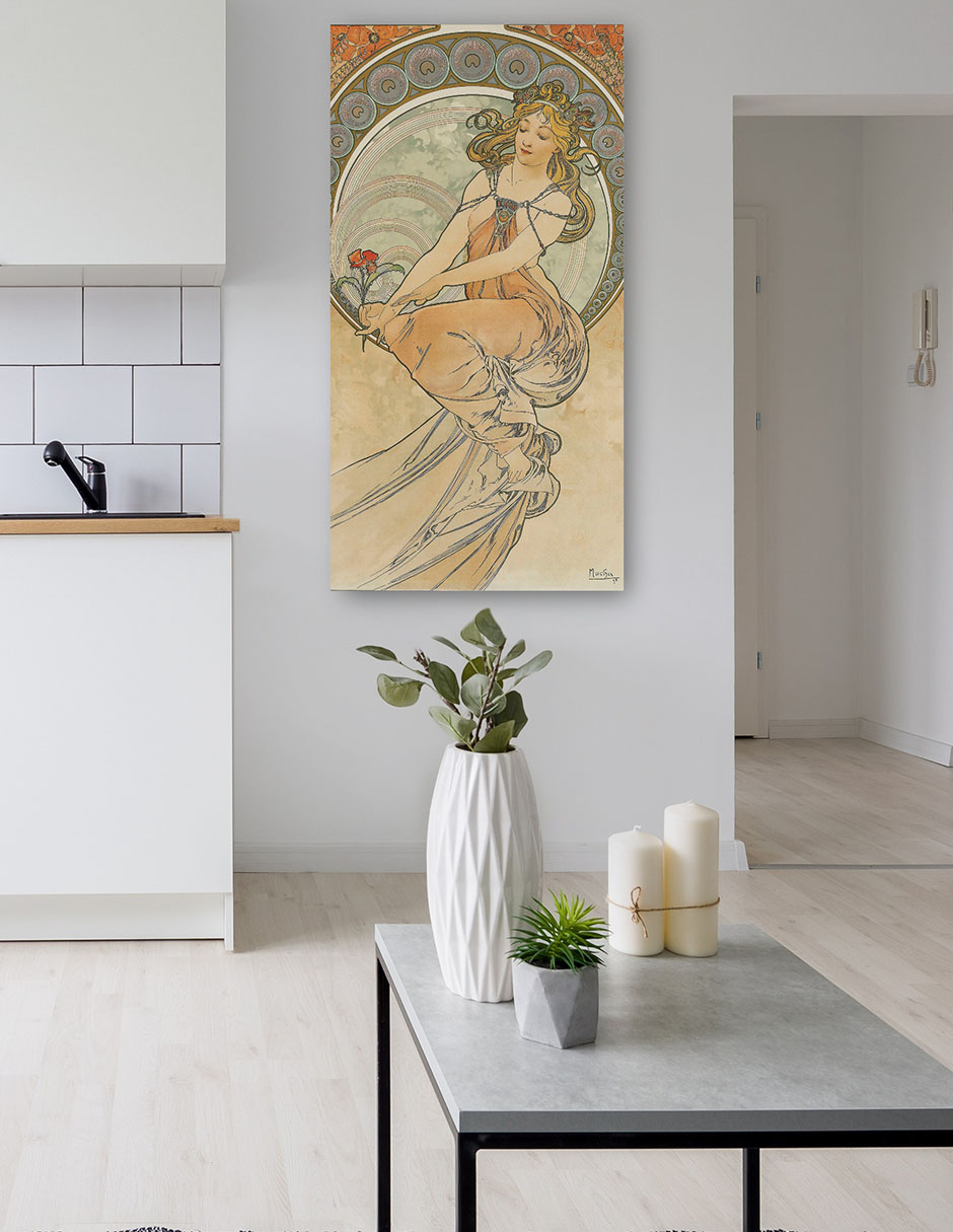 Foto 5 | Cuadro Decorativo - Las Artes 3 (1898)- Alphonse Mucha - Fotografía - 46x89 - Impresión En Lienzo - Fine Art Tj
