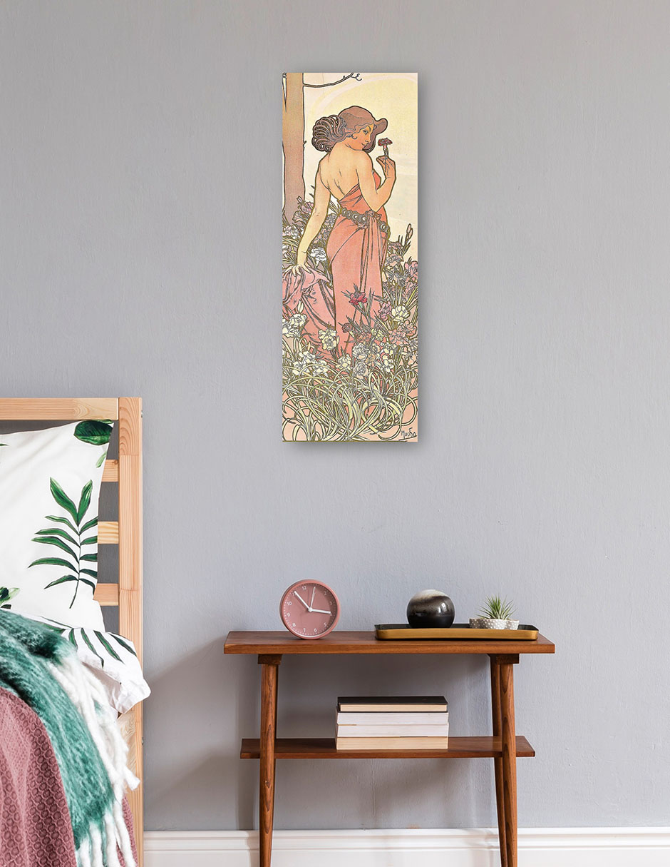 Foto 2 | Cuadro Decorativo - El Clavel (1897)- Alphonse Mucha - Fotografía - 21x56 - Impresión En Lienzo - Fine Art Tj