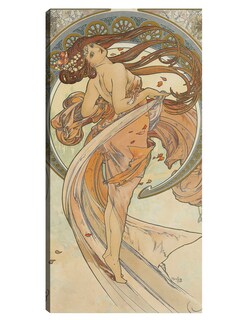 Foto 1 | Cuadro Decorativo - Las Artes 2 (1898)- Alphonse Mucha - Fotografía - 34x64 - Impresión En Lienzo - Fine Art Tj