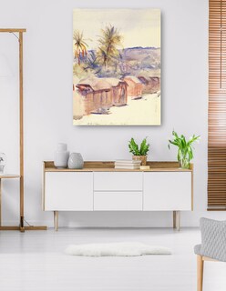 Foto 5 | Cuadro Decorativo - Calle Del Pueblo, Dominica- Abbott Handerson Thayer - Paisaje - 46x61 - Impresión En Lienzo -