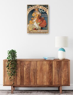 Foto 2 | Cuadro Decorativo - Chocolate Ideal (antes De 1897)- Alphonse Mucha - Frases - 69x92 - Impresión En Lienzo - Fine Art T