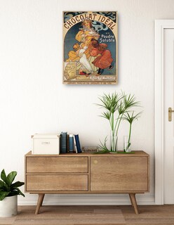 Foto 3 | Cuadro Decorativo - Chocolate Ideal (antes De 1897)- Alphonse Mucha - Frases - 69x92 - Impresión En Lienzo - Fine Art T