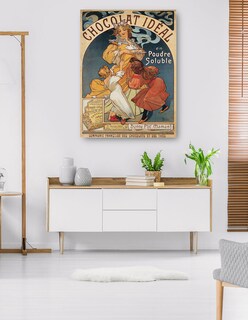 Foto 5 | Cuadro Decorativo - Chocolate Ideal (antes De 1897)- Alphonse Mucha - Frases - 69x92 - Impresión En Lienzo - Fine Art T
