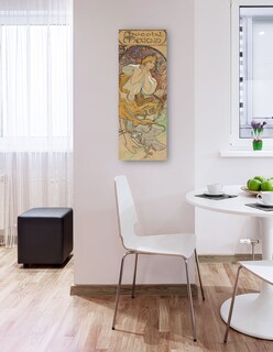 Foto 3 | Cuadro Decorativo - Chocolate Mexicano- Alphonse Mucha - Frases - 34x89 - Impresión En Lienzo - Fine Art Tj